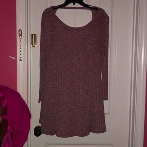 Long sleeved knit dress